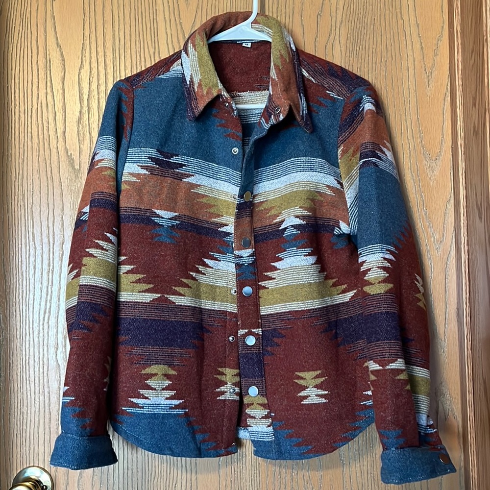 Gently used- worn 1x! Aztec shacket